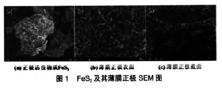 热电池FeS2正极丝网印刷薄膜化制备研究